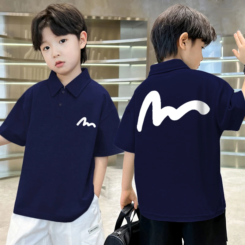 男童polo衫短袖t恤2025新款儿童装夏季上衣纯棉大童男孩夏装潮牌T