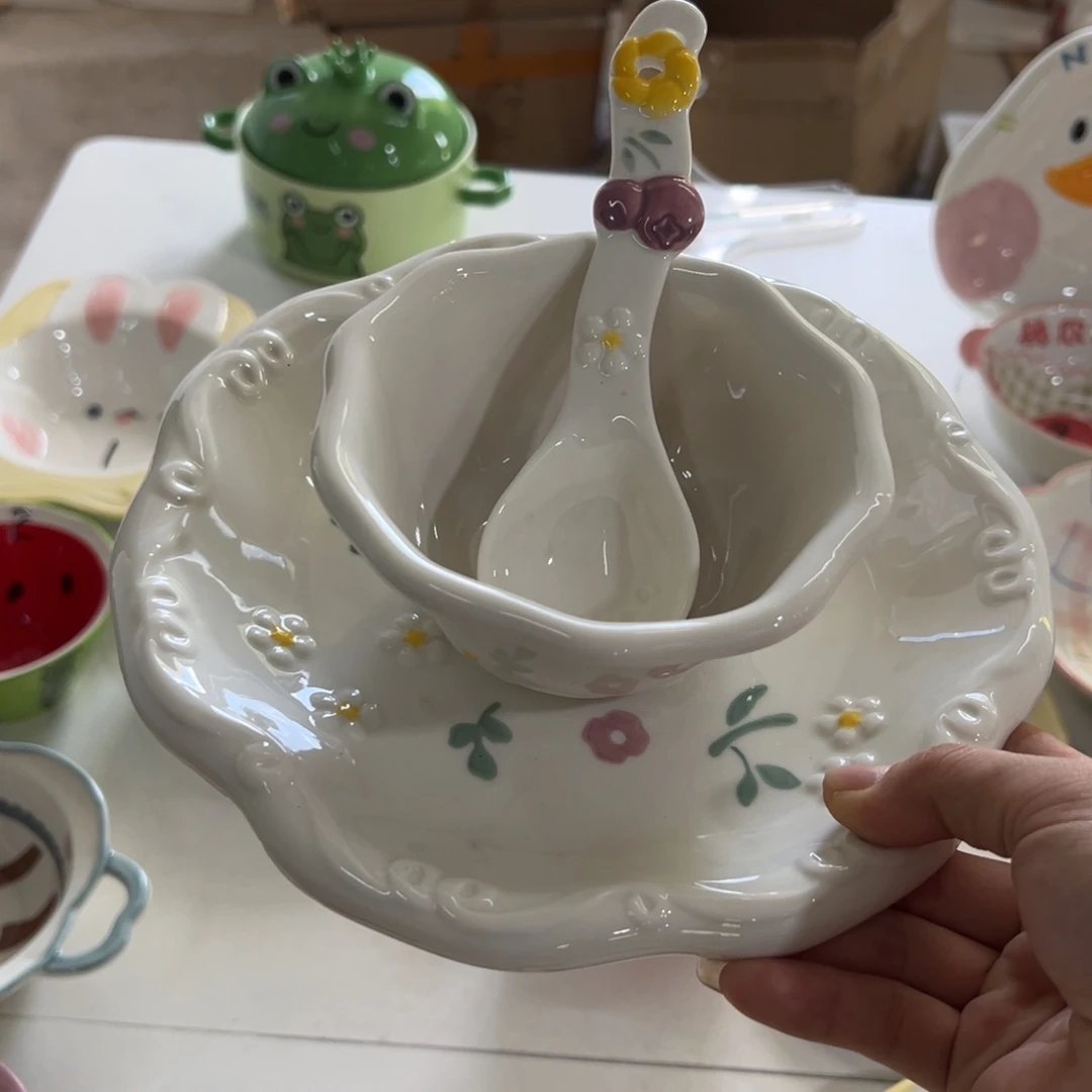 摆件高温陶瓷釉下彩微瑕！
