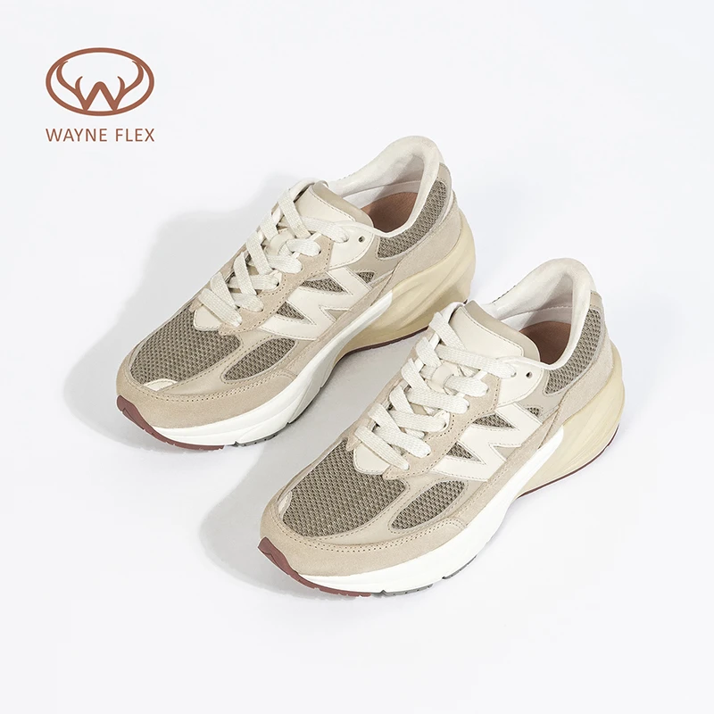 韦恩Wayneflex夏季老爹鞋情侣款动感风跑鞋系带运动休闲鞋3152