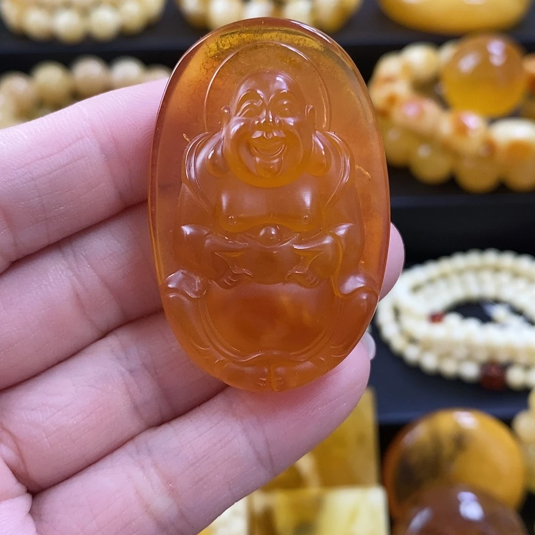 琥珀未镶嵌颈饰019