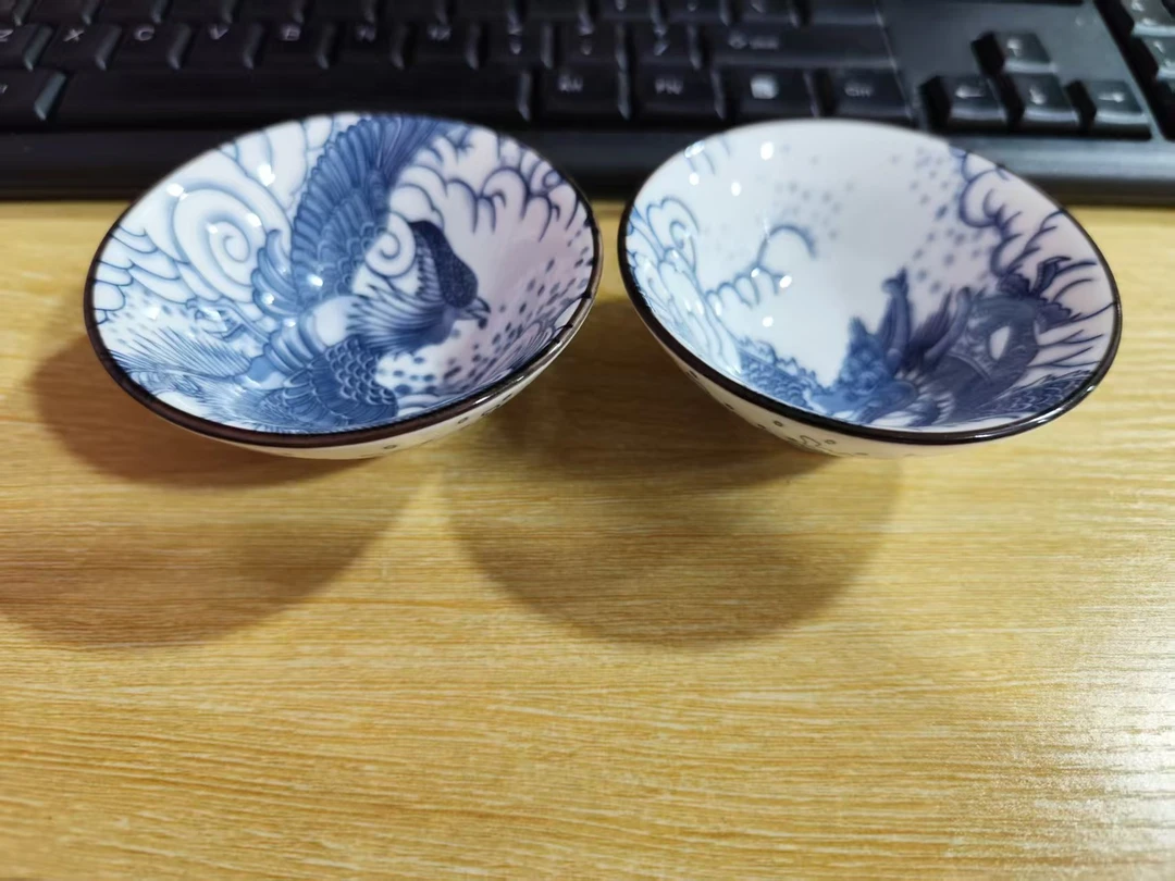 （蛋蛋专用）龙凤呈祥斗笠杯一对