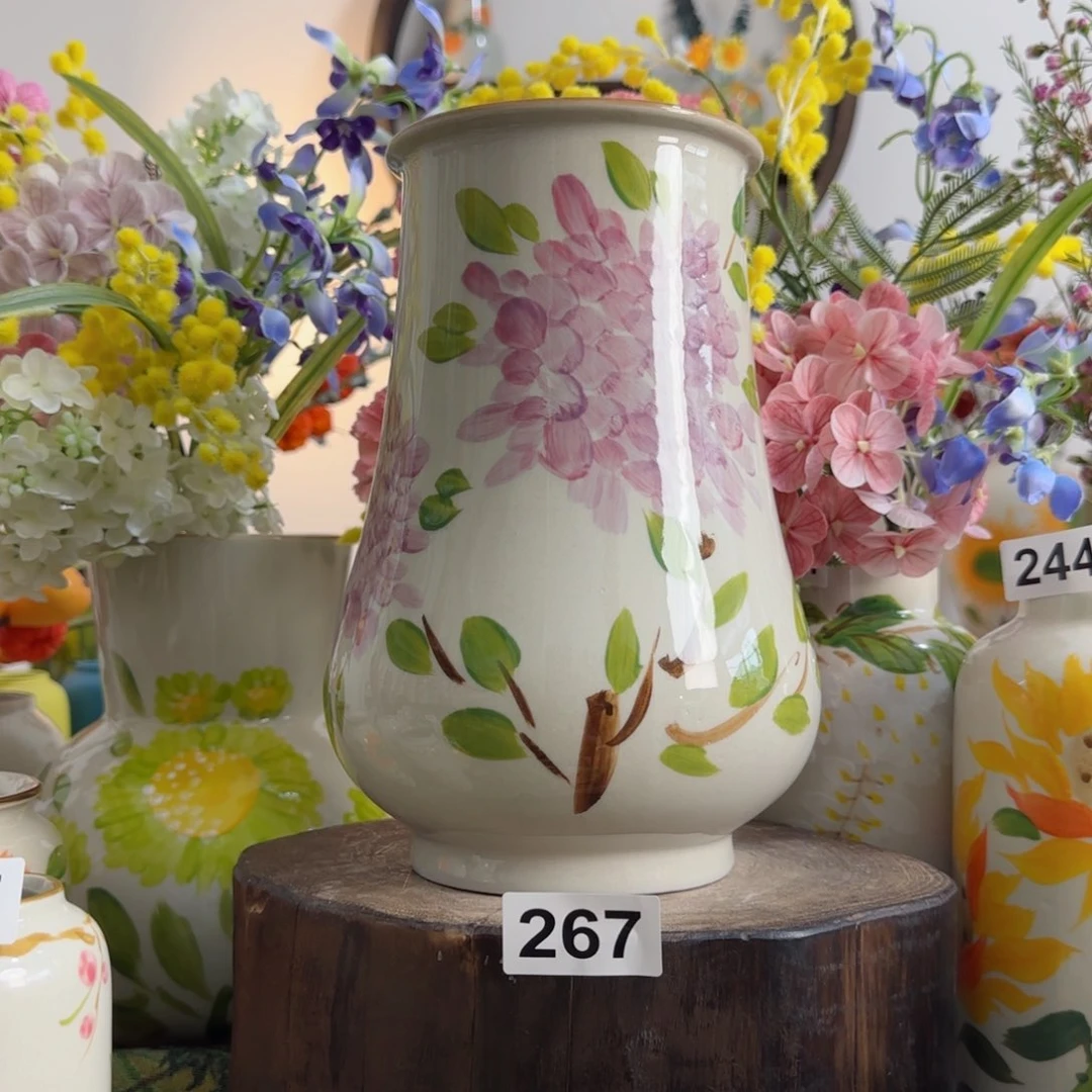 摆件景德镇陶瓷手绘小花瓶摆件