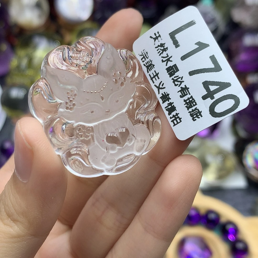 水晶未镶嵌珠宝半成品吊坠
