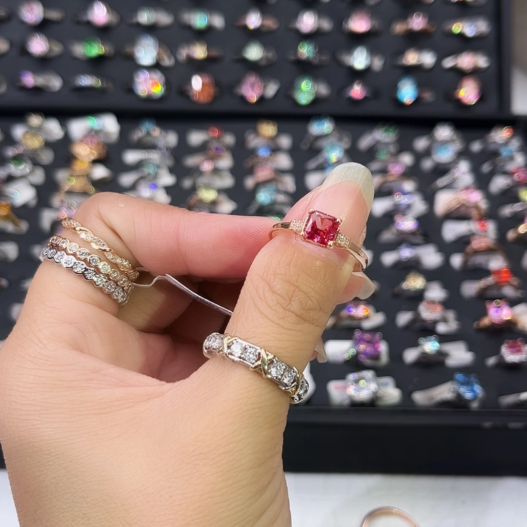 莫桑石非金属SH公主方西柚冰花两卡-11