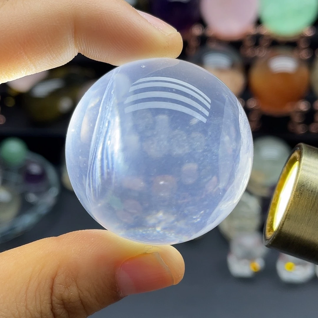 天然蓝雾水晶39.7未镶嵌水晶