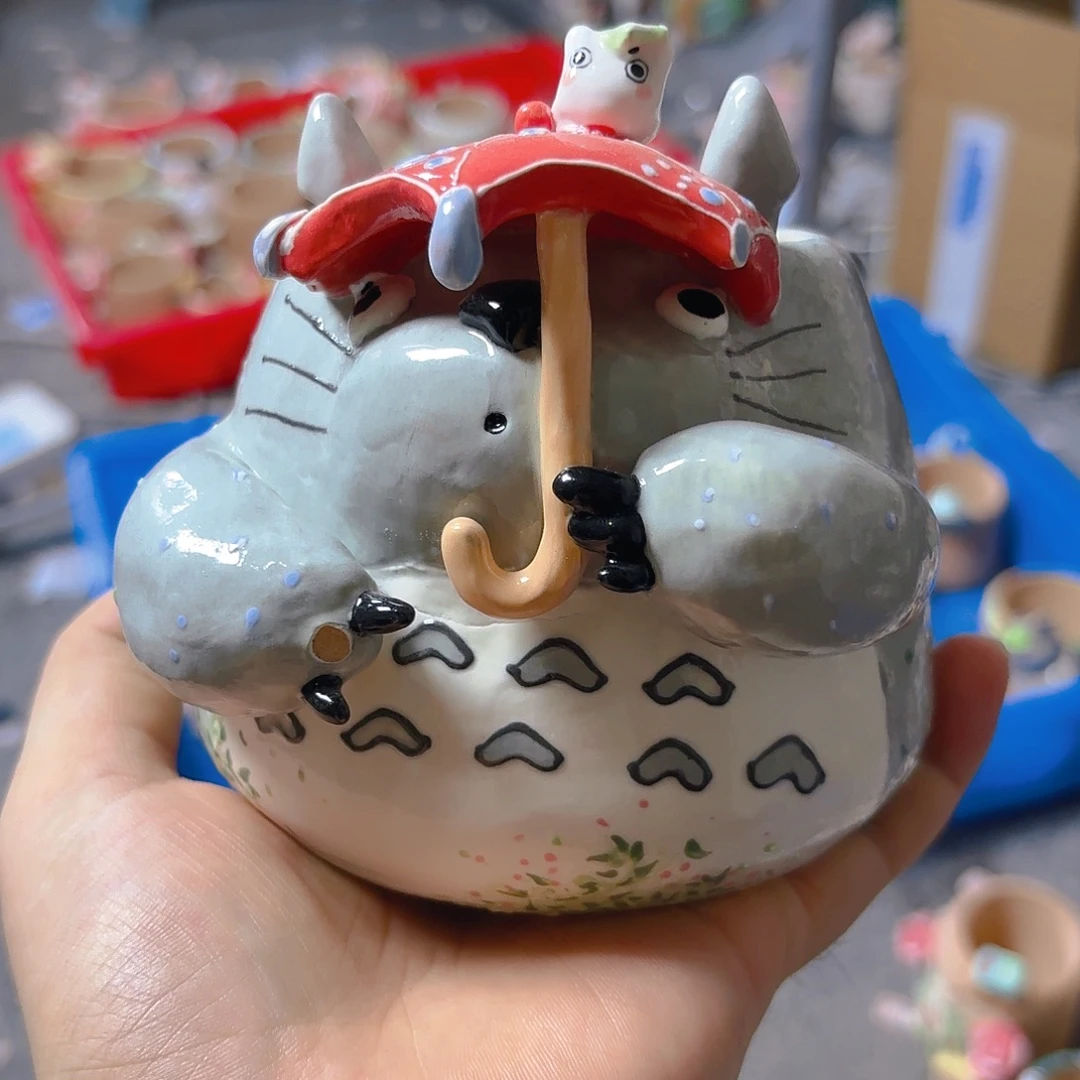 老梧家的手工陶瓷多肉花盆