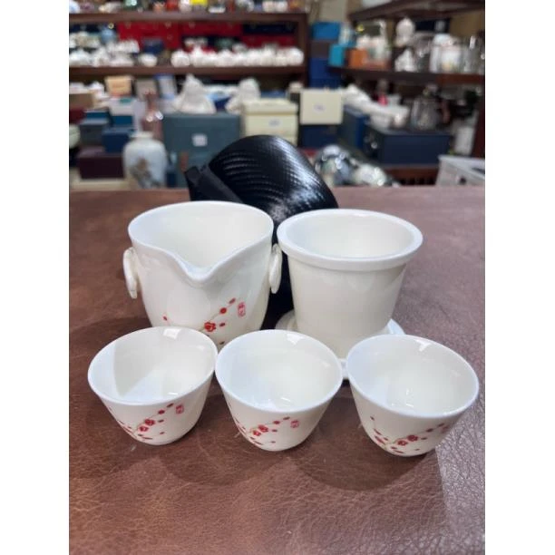 353梅花一壶三杯旅行茶具