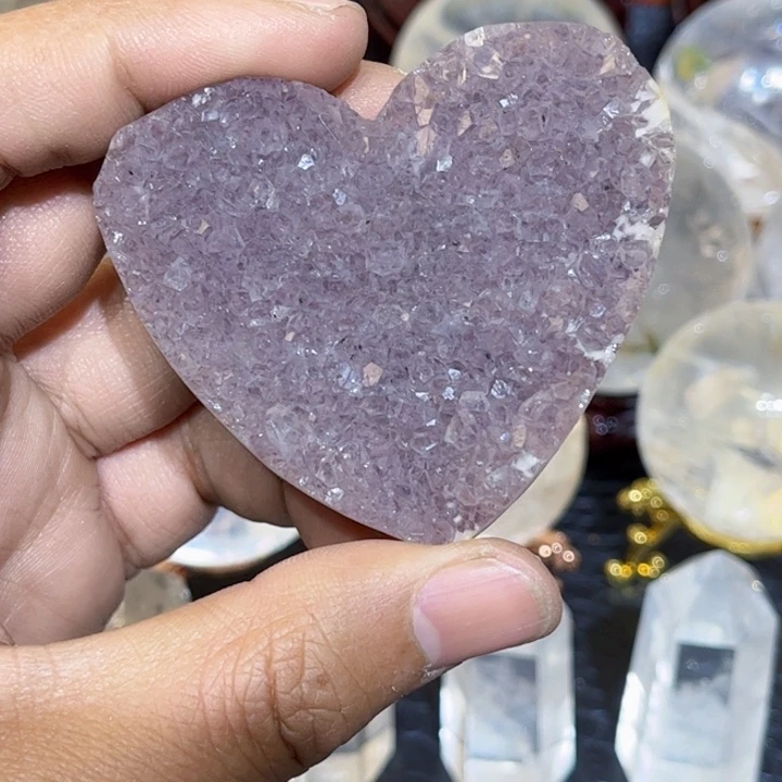 水晶摆件未镶嵌爱心