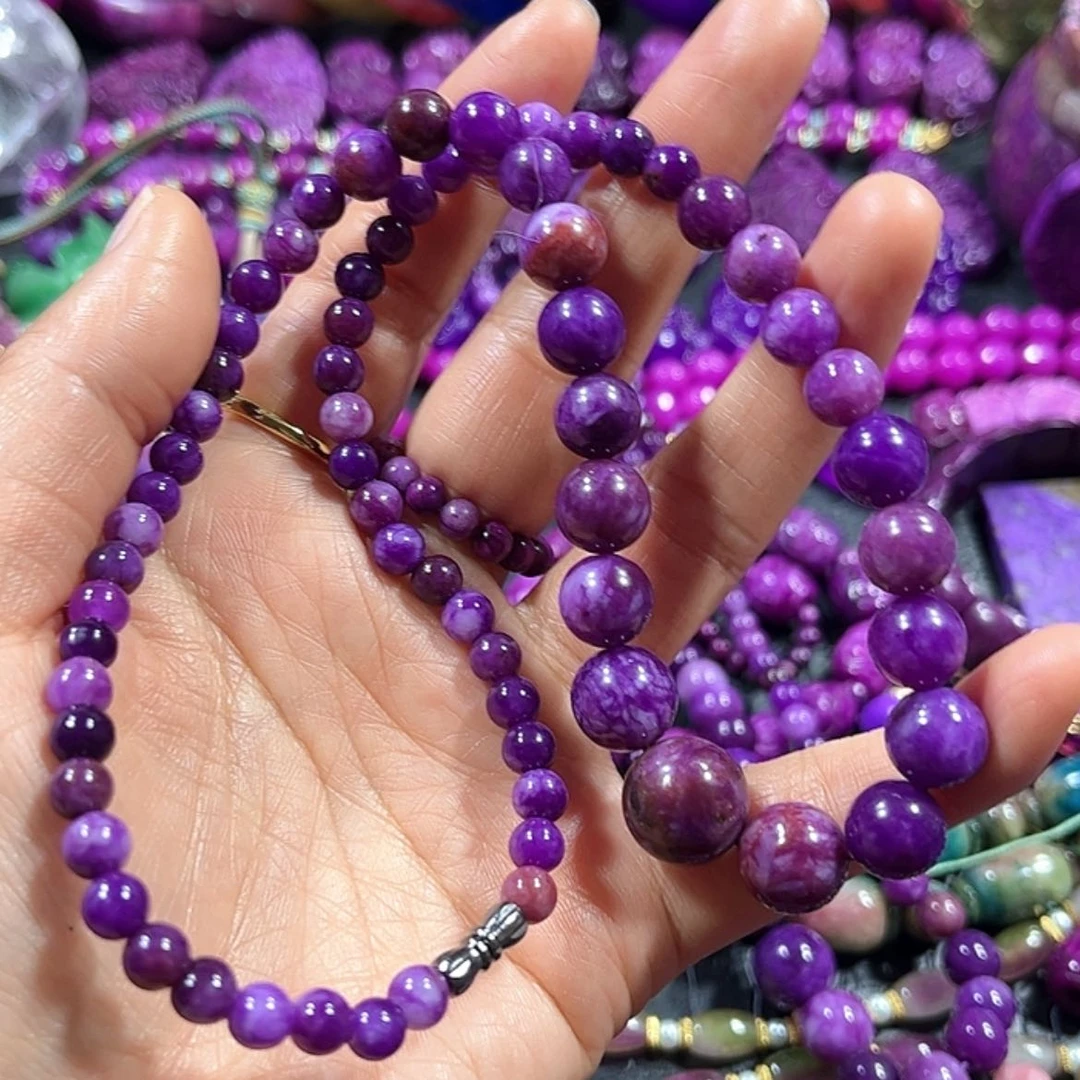 【闪购商品】琉璃配饰平***们舒具石老油料皇家丝绒玉华塔链