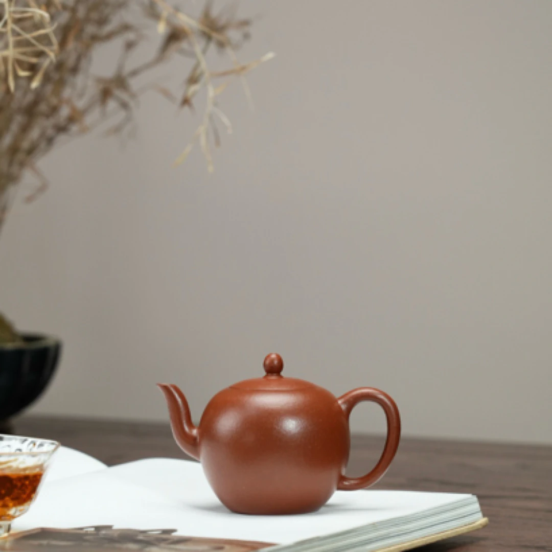 太极珠·美人肩·180cc 原矿红降坡料 紫砂壶