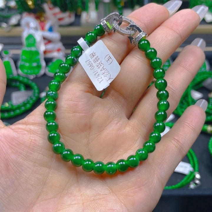 翡翠未镶嵌手链手链6