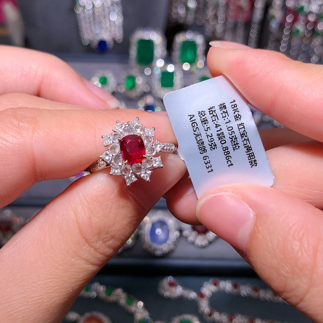 【闪购商品】红宝石戒指18K金镶嵌