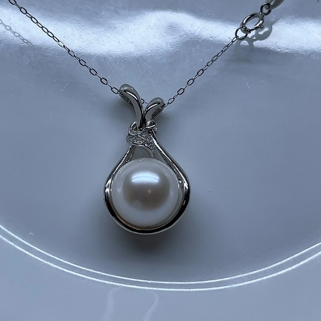 淡水珍珠颈饰银S925镶嵌