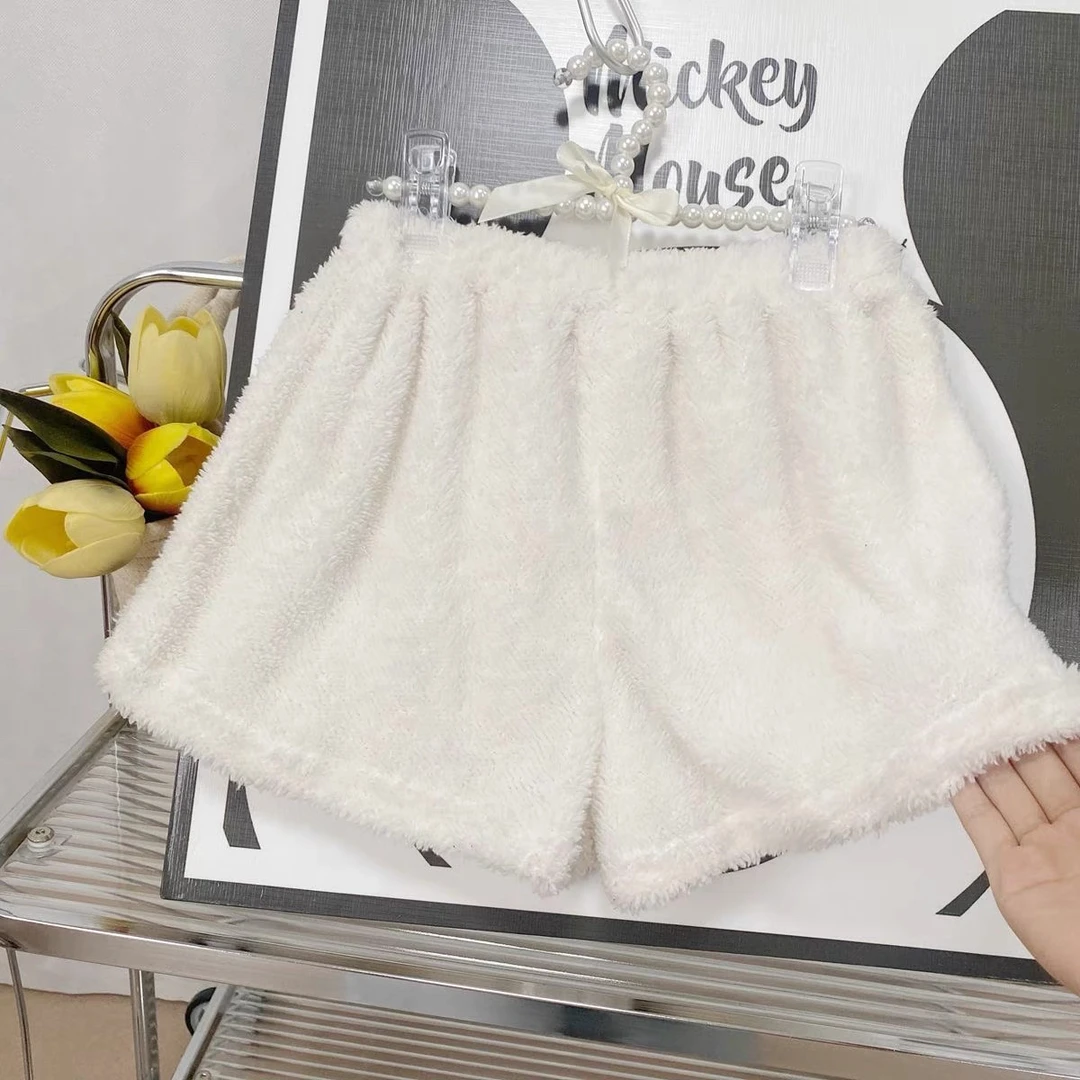 头头➕短裤保暖裤子冬季柔软休闲家居睡裤百搭珊瑚裤#13305