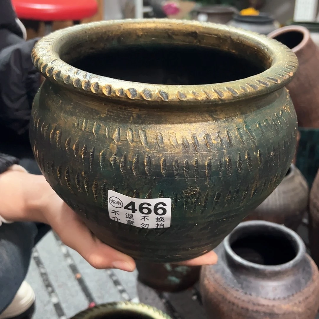 红陶瑕疵金绿色466
