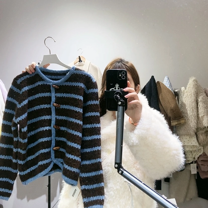 【闪购商品】咖色条纹