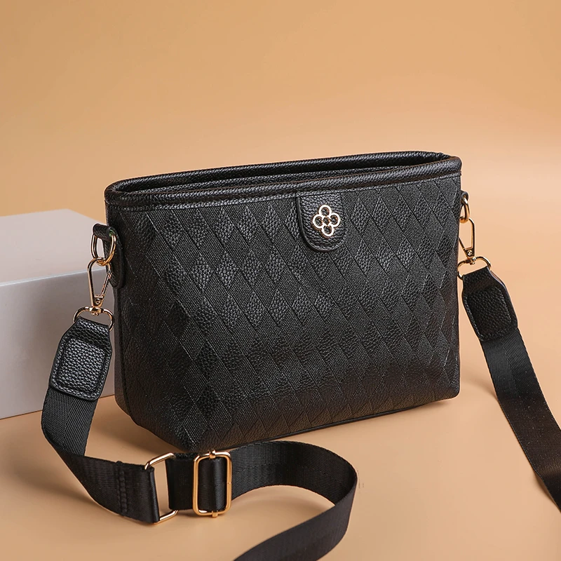 【长26宽10高17】女士大容量水桶包时尚零钱女包中年妈妈大容量斜挎