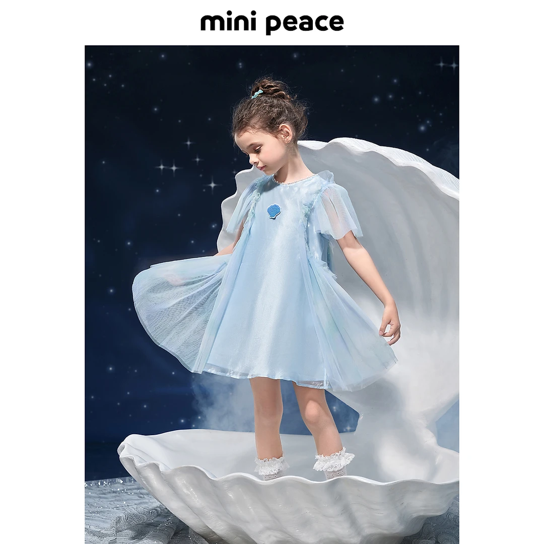 【公主系列】MINIPEACE太平鸟童装女童连衣裙夏季光泽公主礼服裙