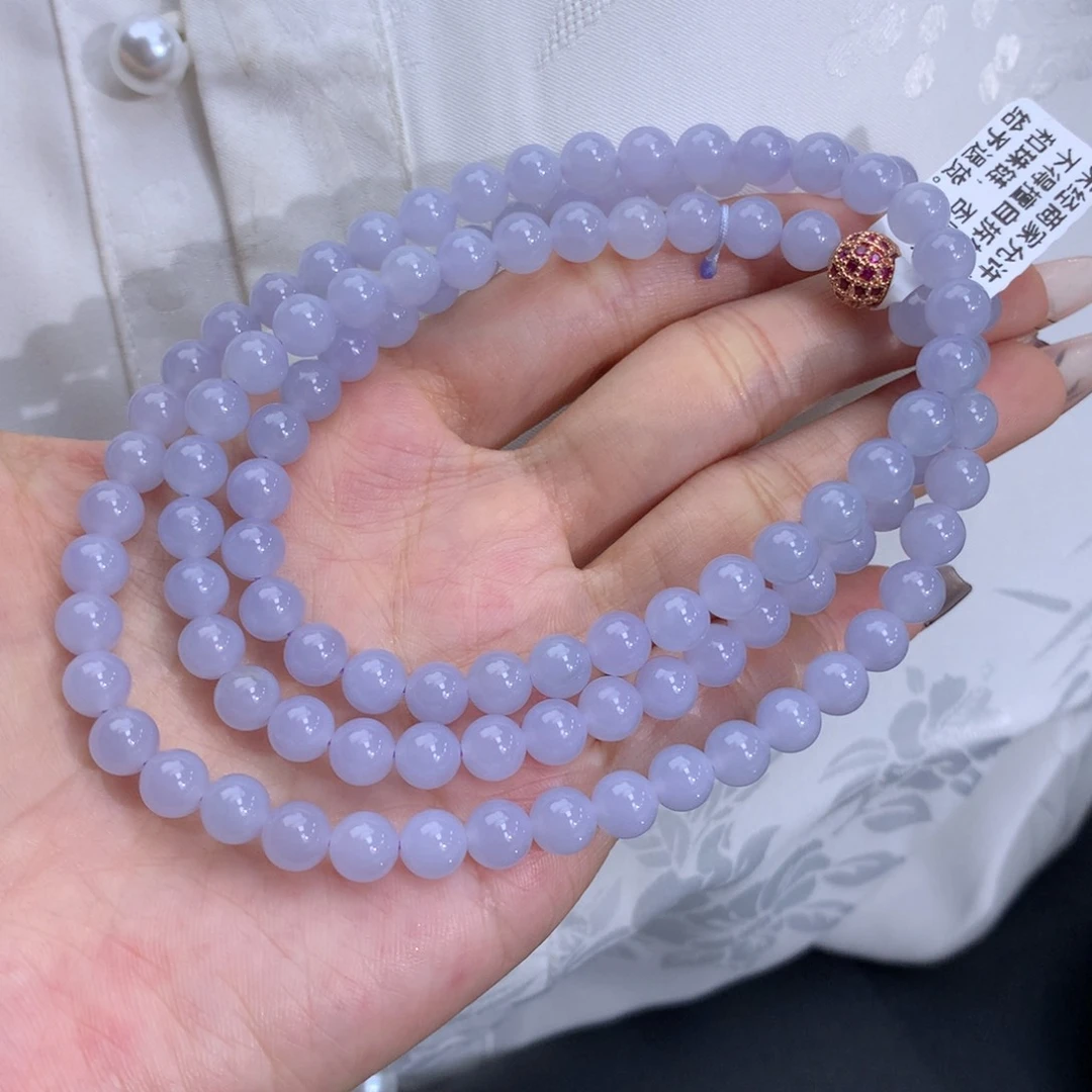 翡翠手链未镶嵌卡6.冰胶紫项链