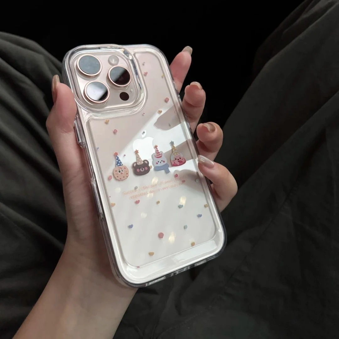 小动物派对适用苹果16promax手机壳iphone15/13软套14/12透明11女