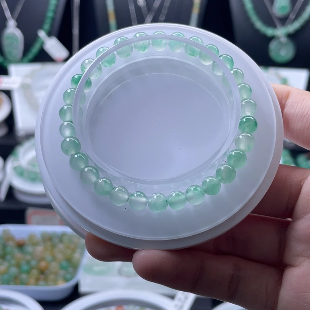 石英质玉（非洲翠）未镶嵌手串