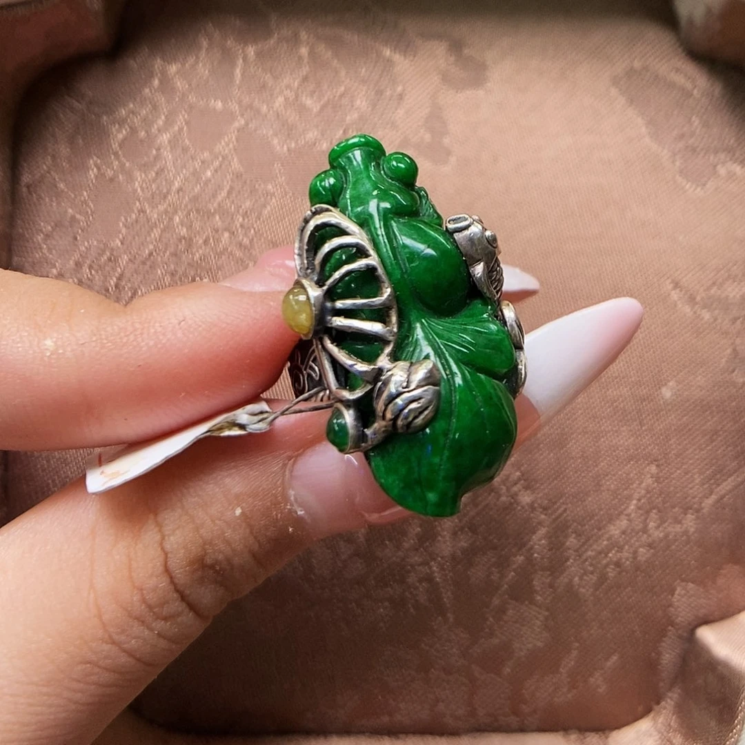 定制翡翠未镶嵌翡翠戒指