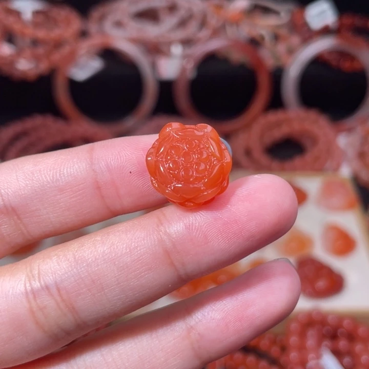 南红玛瑙未镶嵌配饰手串莲花2185