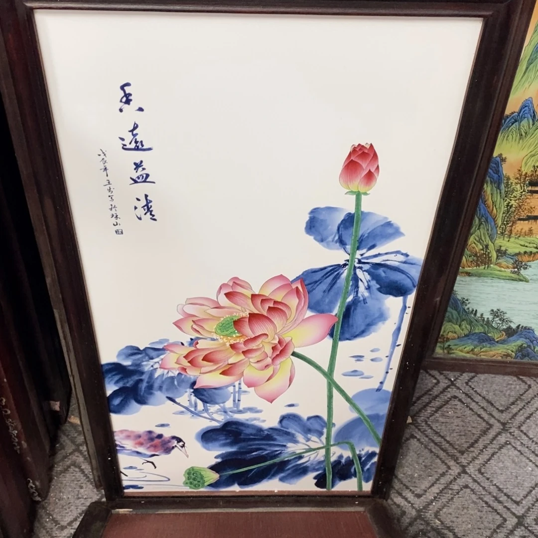 瓷86*46*1景德镇瓷板画柴窑烧制
