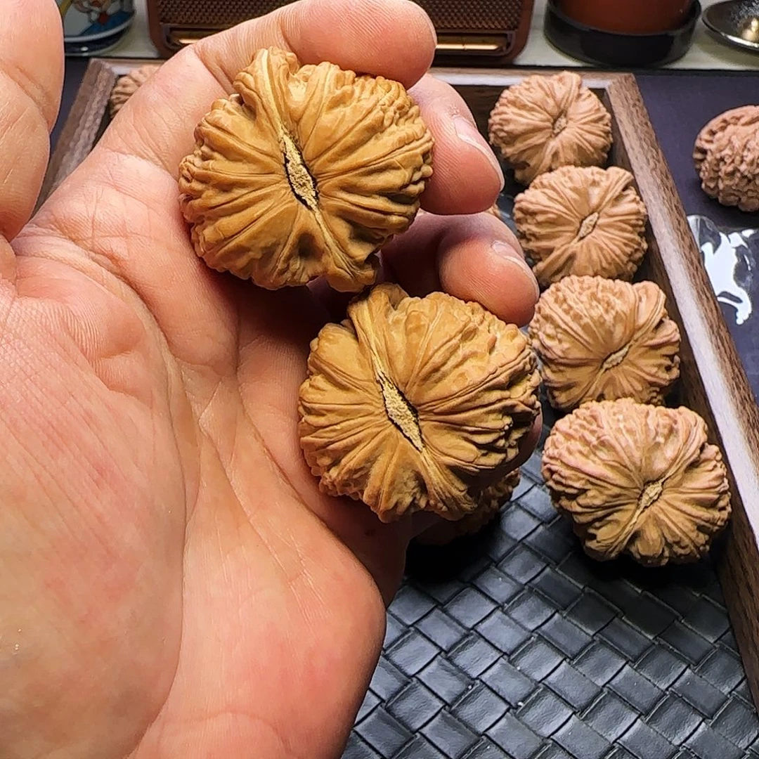 钟***王把件文玩核桃闷白40