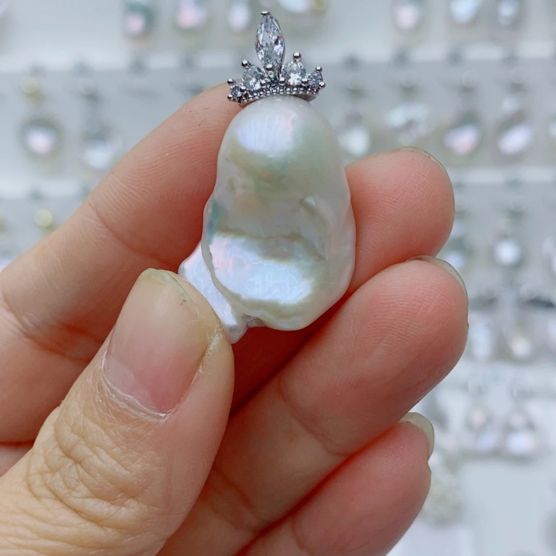 淡水珍珠颈饰银S925镶嵌