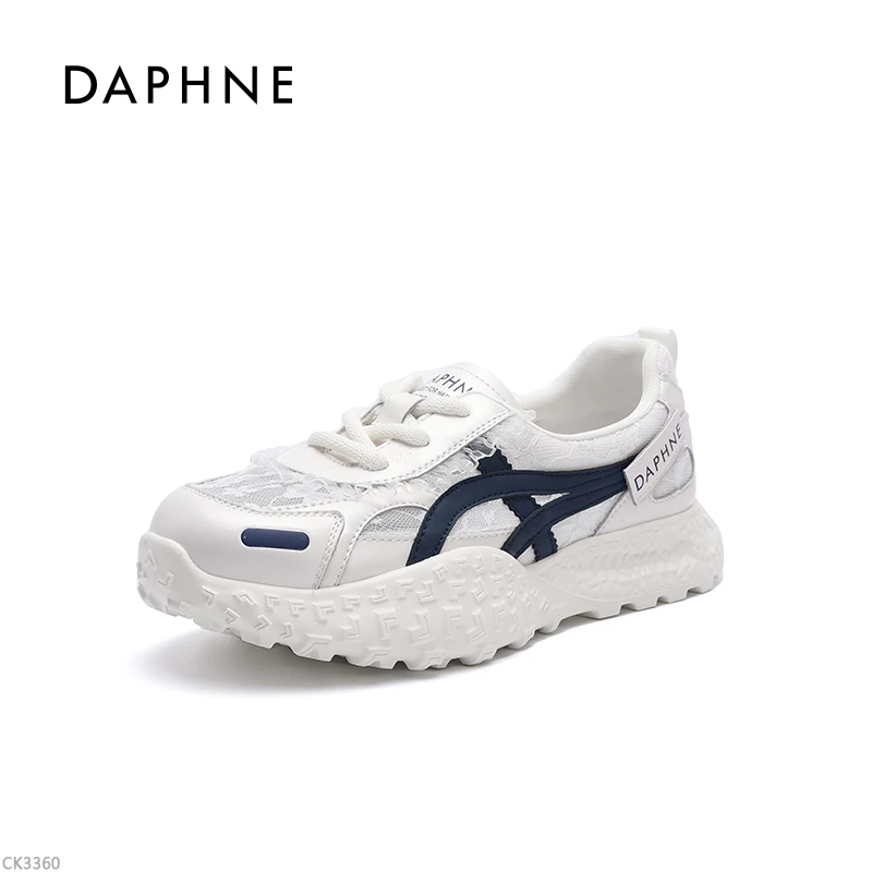 达芙妮女鞋2025夏季新款透气圆头德训鞋时尚休闲鞋轻便休闲鞋跑LL