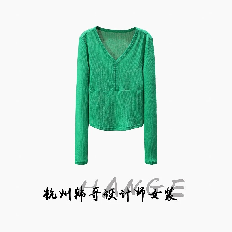 【韩哥女装】2025秋冬新品《琳琅系列》松绿高弹显瘦打底上衣26109-B3
