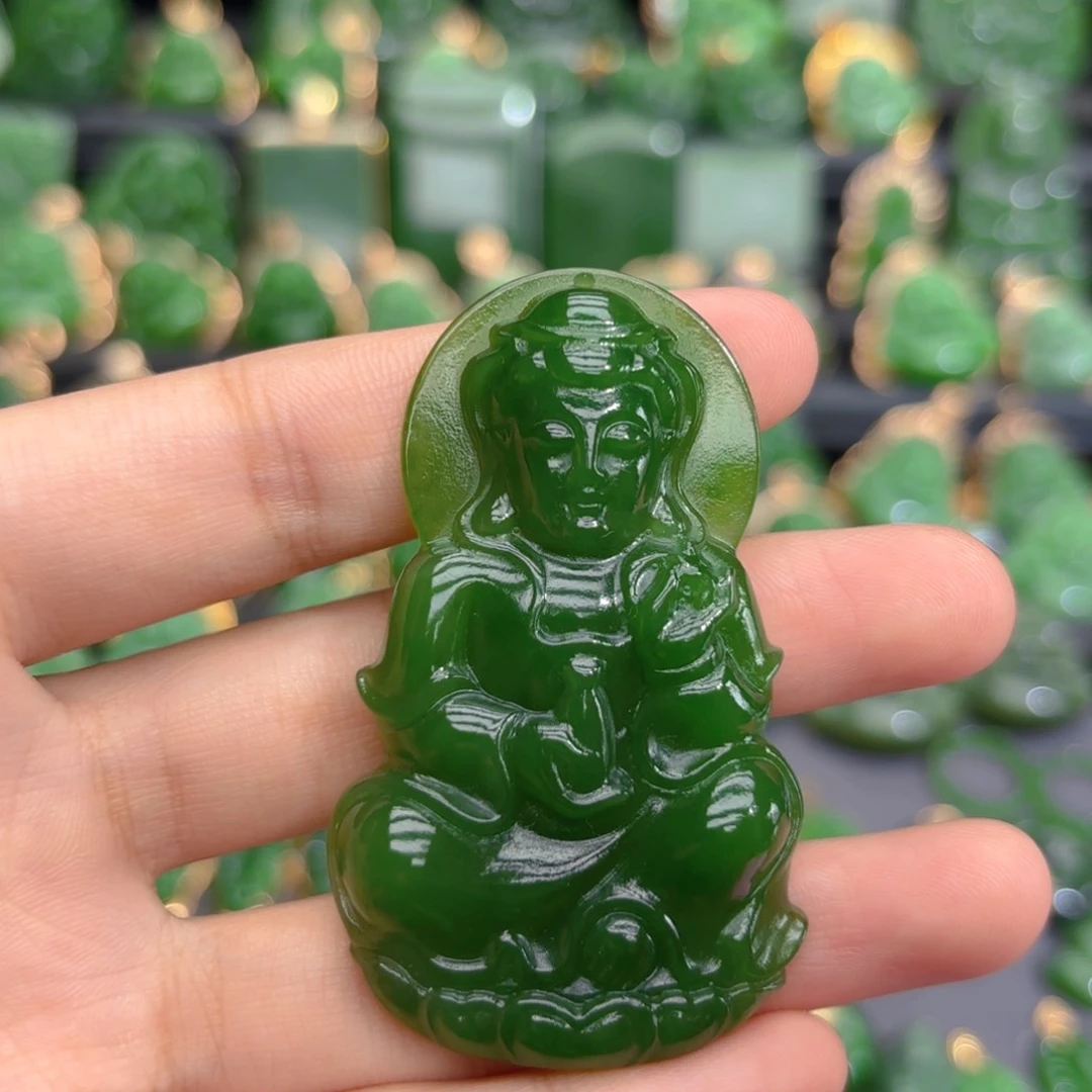 颈饰未镶嵌和田玉（碧玉）编绳