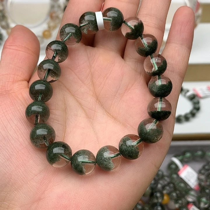 水晶手链未镶嵌绿幽灵聚宝盆11