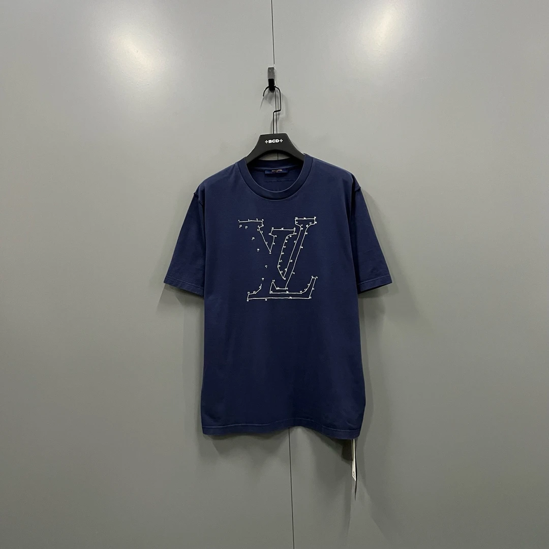 95新 LouisVuitton/路易威登 ab1119 102567 针脚刺绣短袖 XXL码