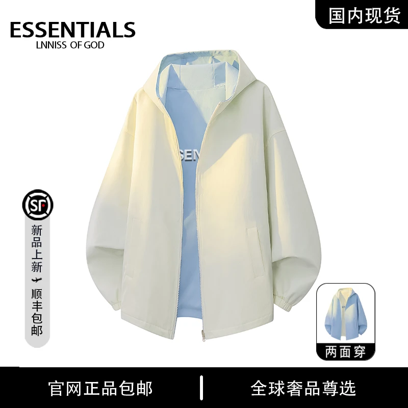 ESSENTIALS LNNISS 美式潮牌双面穿夹克秋季百搭宽松纯色外套情侣