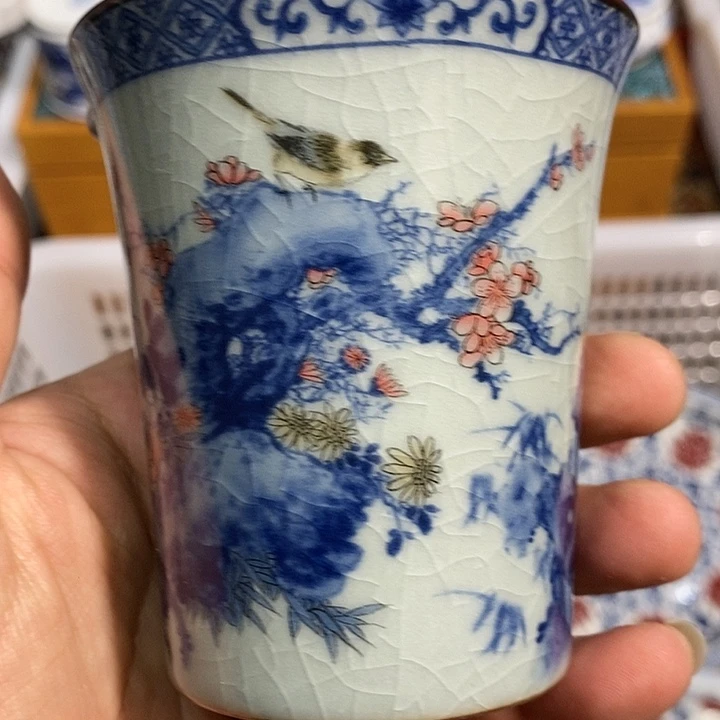 摆件陶景德镇陶瓷主人杯1223