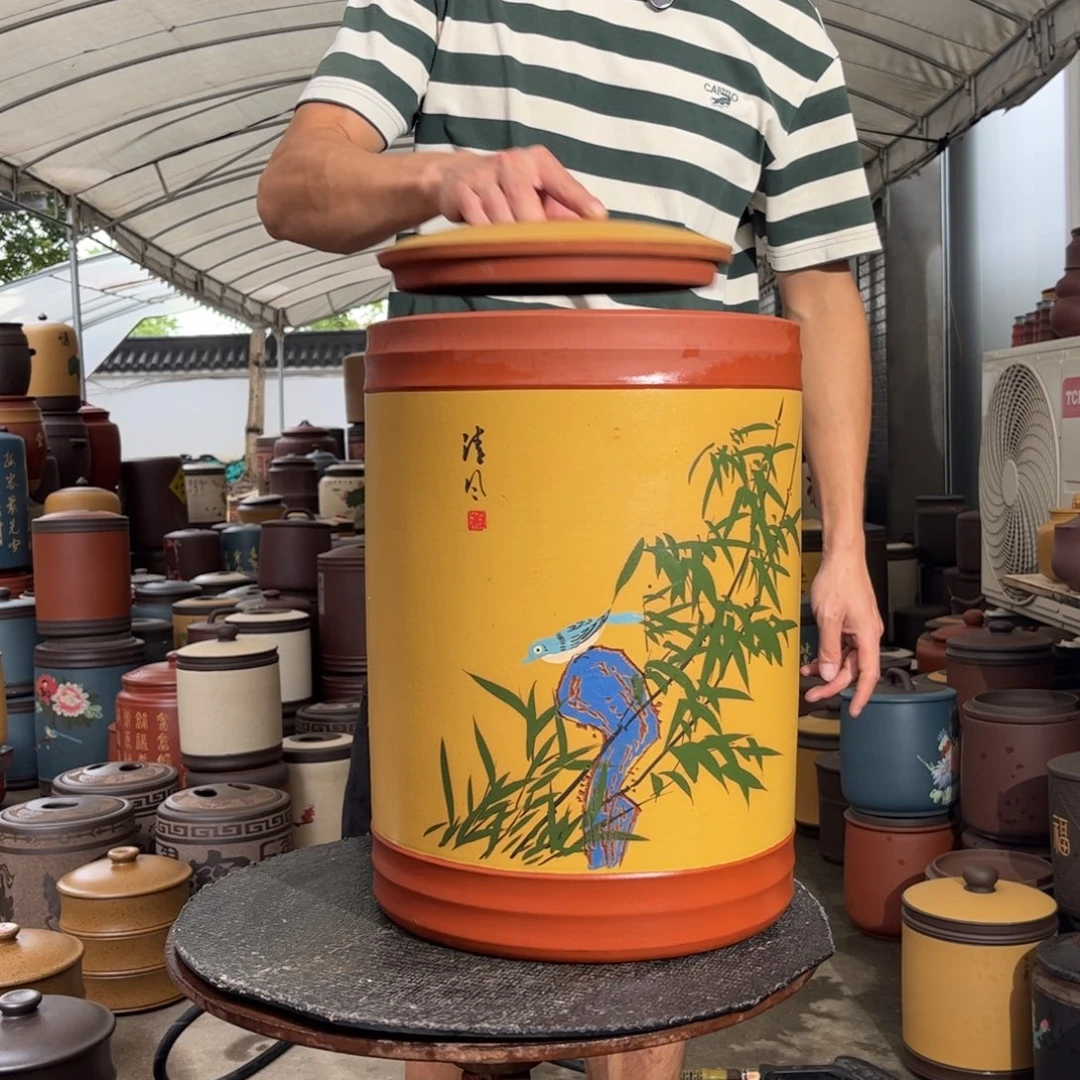 紫砂茶叶罐23 饼茶叶罐