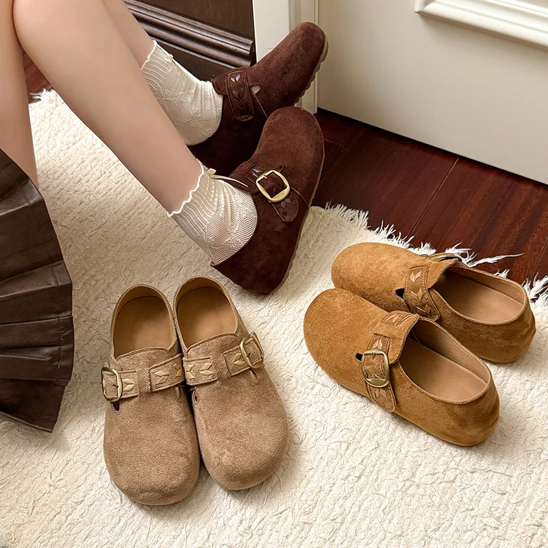 【杨杨女鞋】5CM厚底百搭软底包头拖鞋女025新款秋勃肯防滑不累脚