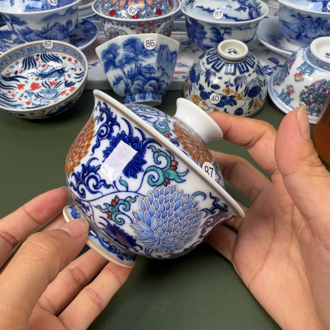 陶瓷景德镇纯手工纯手绘茶具木木87