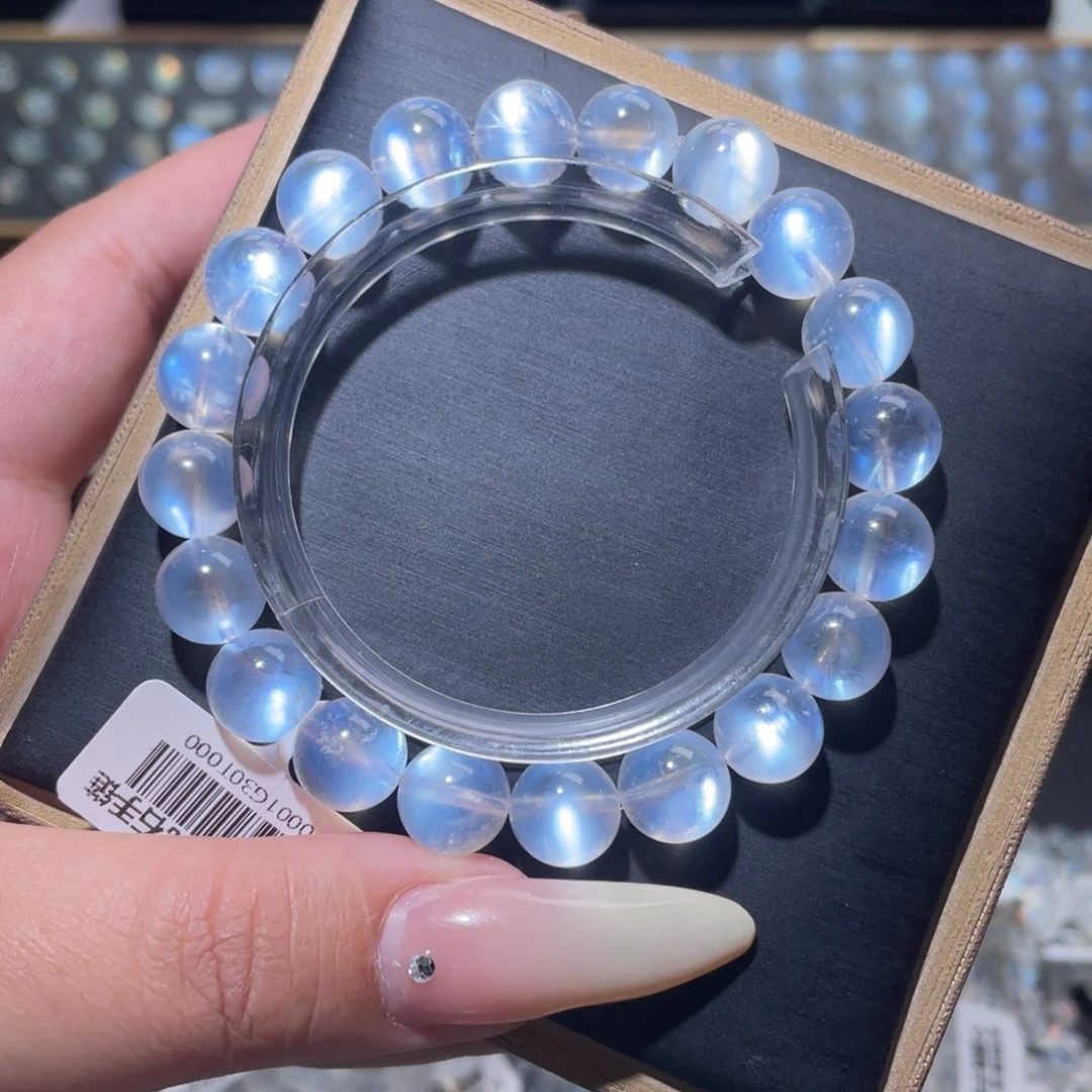 手链未镶嵌长石蓝月光手链10mm