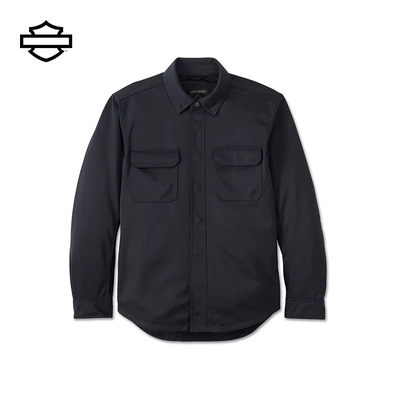 哈雷戴维森黑色网眼骑行衬衫98189