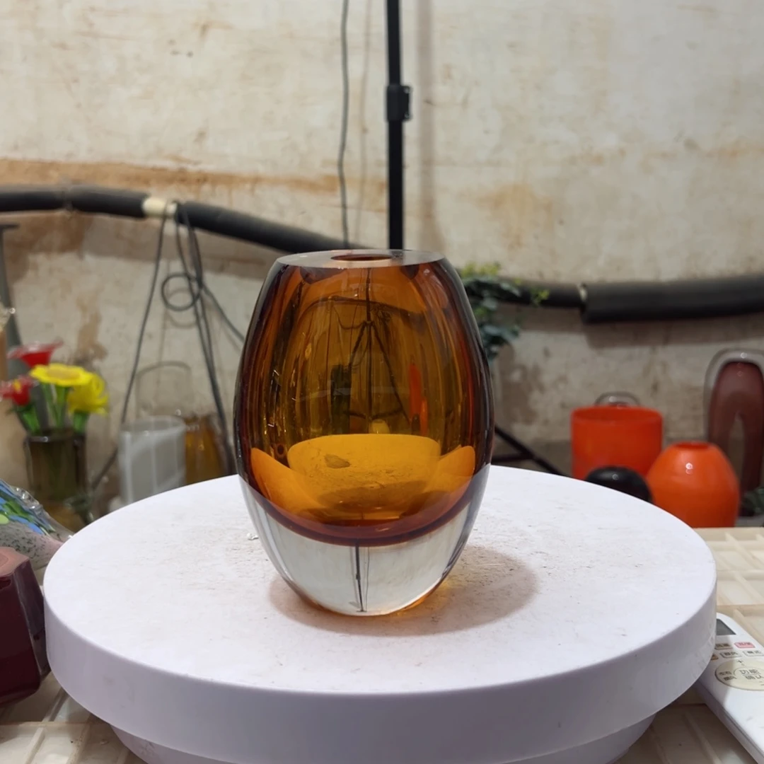 弘扬琉璃花器微瑕高度14