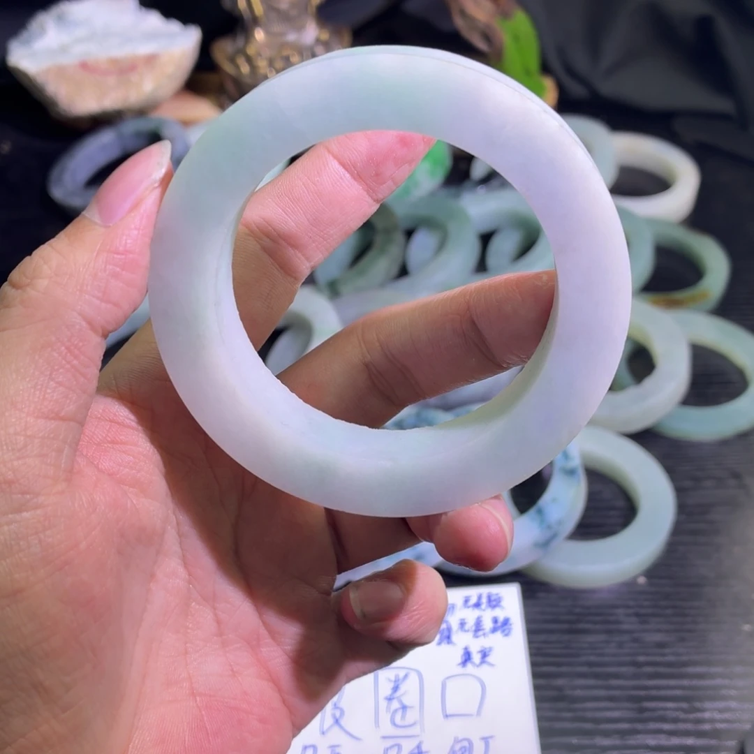 定制翡翠未镶嵌天然翡翠A货毛胚手镯定制