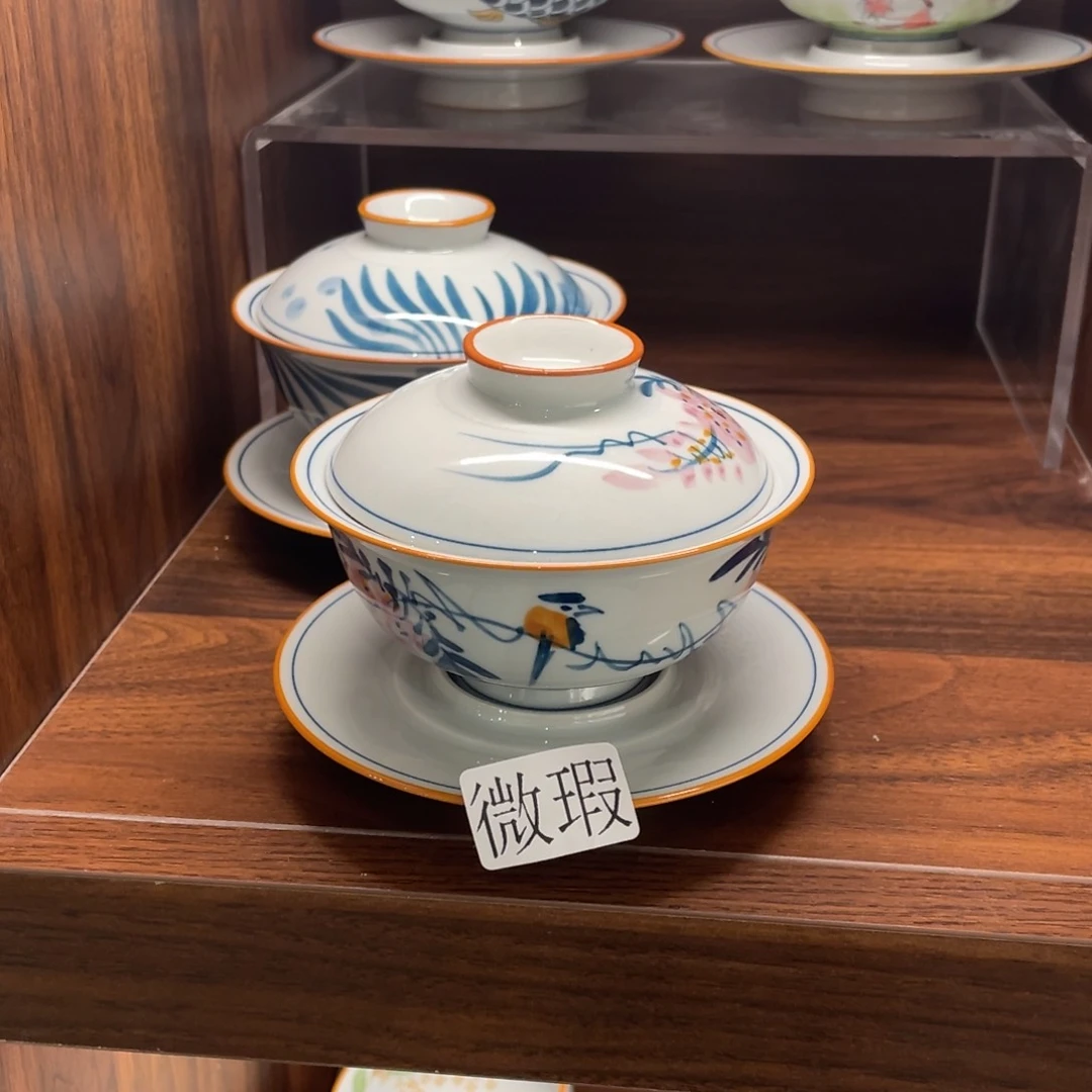 有瑕釉下彩纯手绘