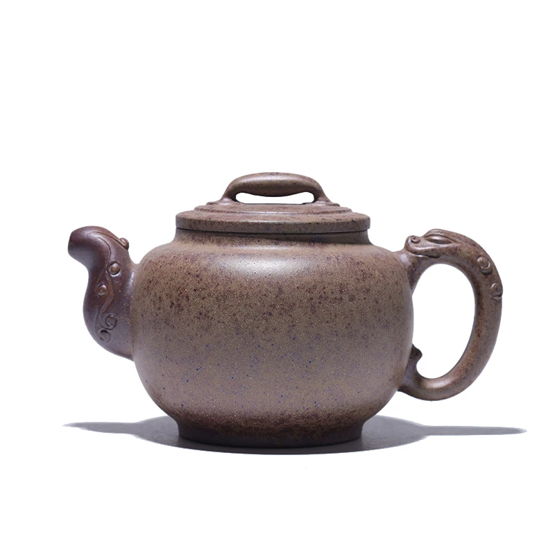 大吉羊柴烧 宜兴紫砂壶纯手工茶壶 原矿本山绿泥龙吟290ml庄勤英