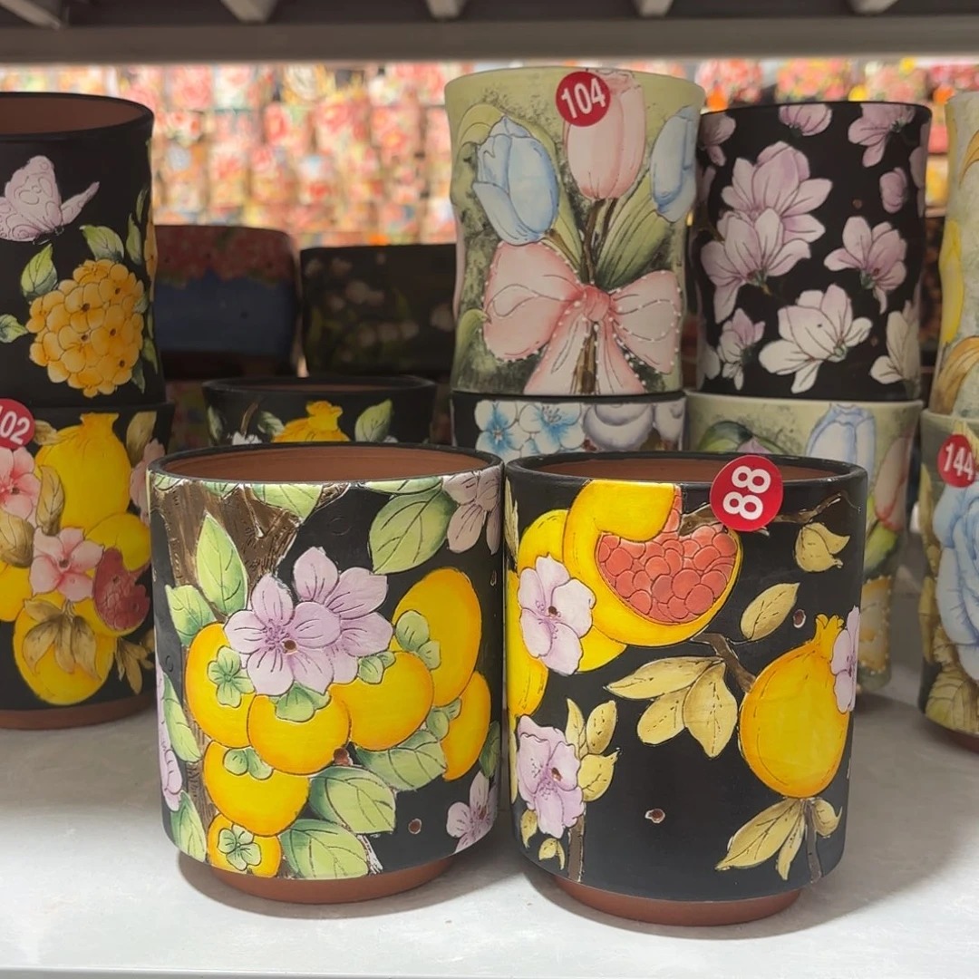 景德镇手绘花盆陶瓷