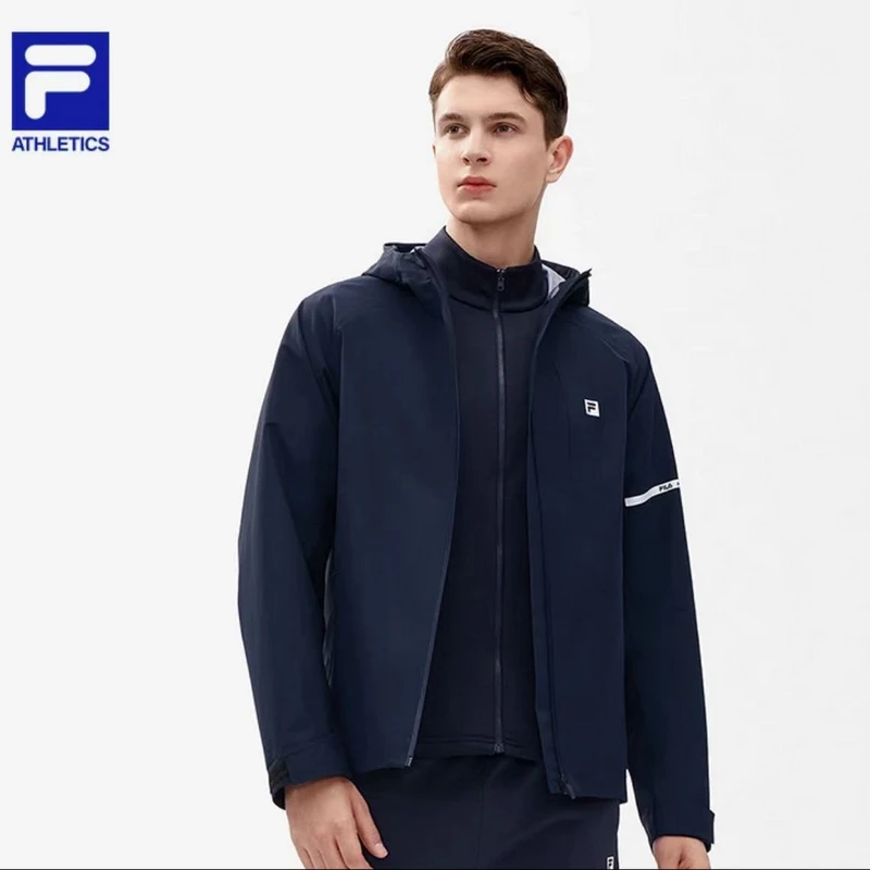 Fila/斐乐冲锋衣两件套防水保暖男子梭织上衣防风时尚A51M511704A