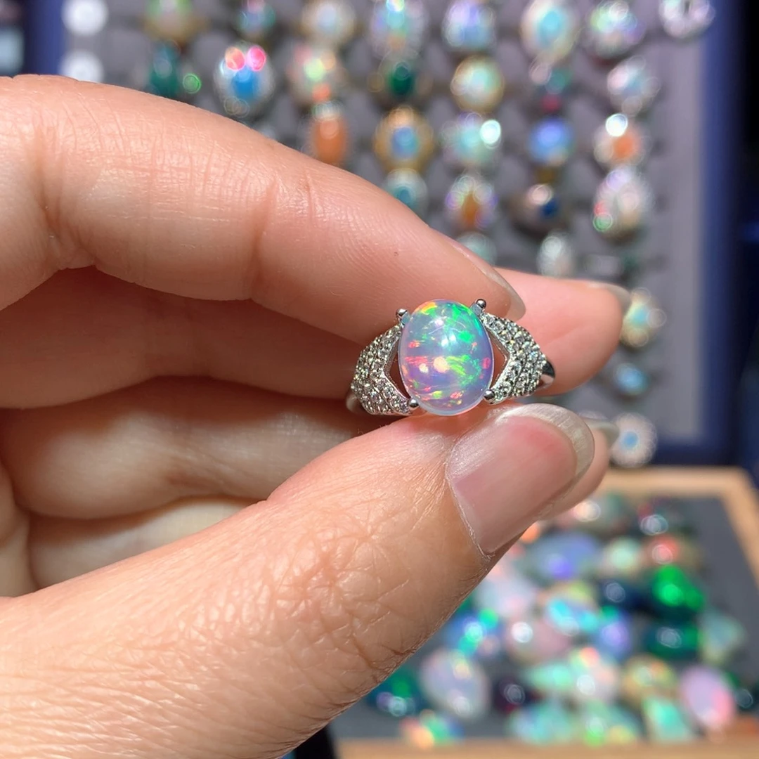 欧泊银S925镶嵌戒指款式