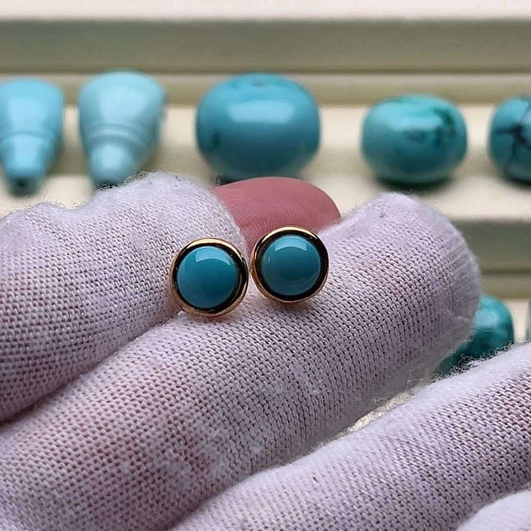 绿松石银S925镶嵌配饰